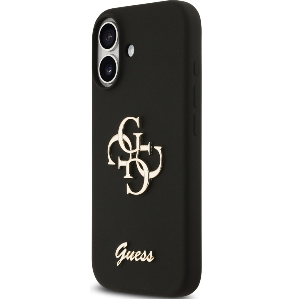 Etui Guess Hardcase Silicone Big 4G Script do iPhone 17, czarne